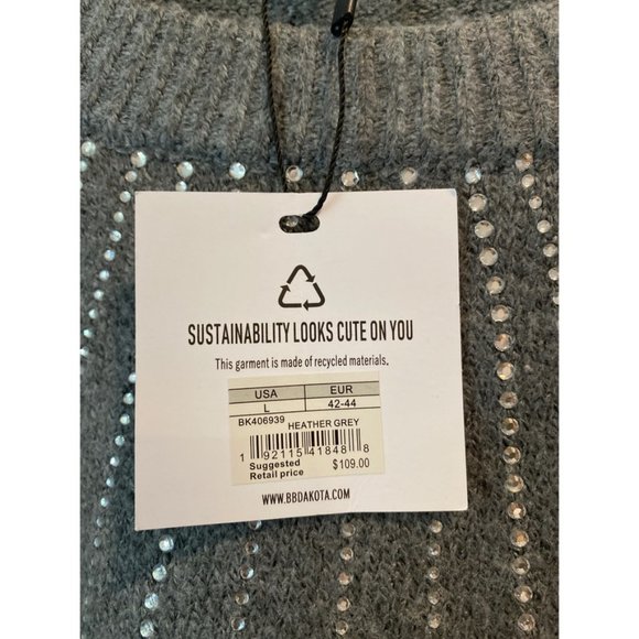 BB DAKOTA If You Fancy Rhinestone Embellished Crewneck Sweater - Picture 8 of 11